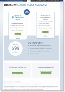 Optimizing page for keyword Discount Dental Plans