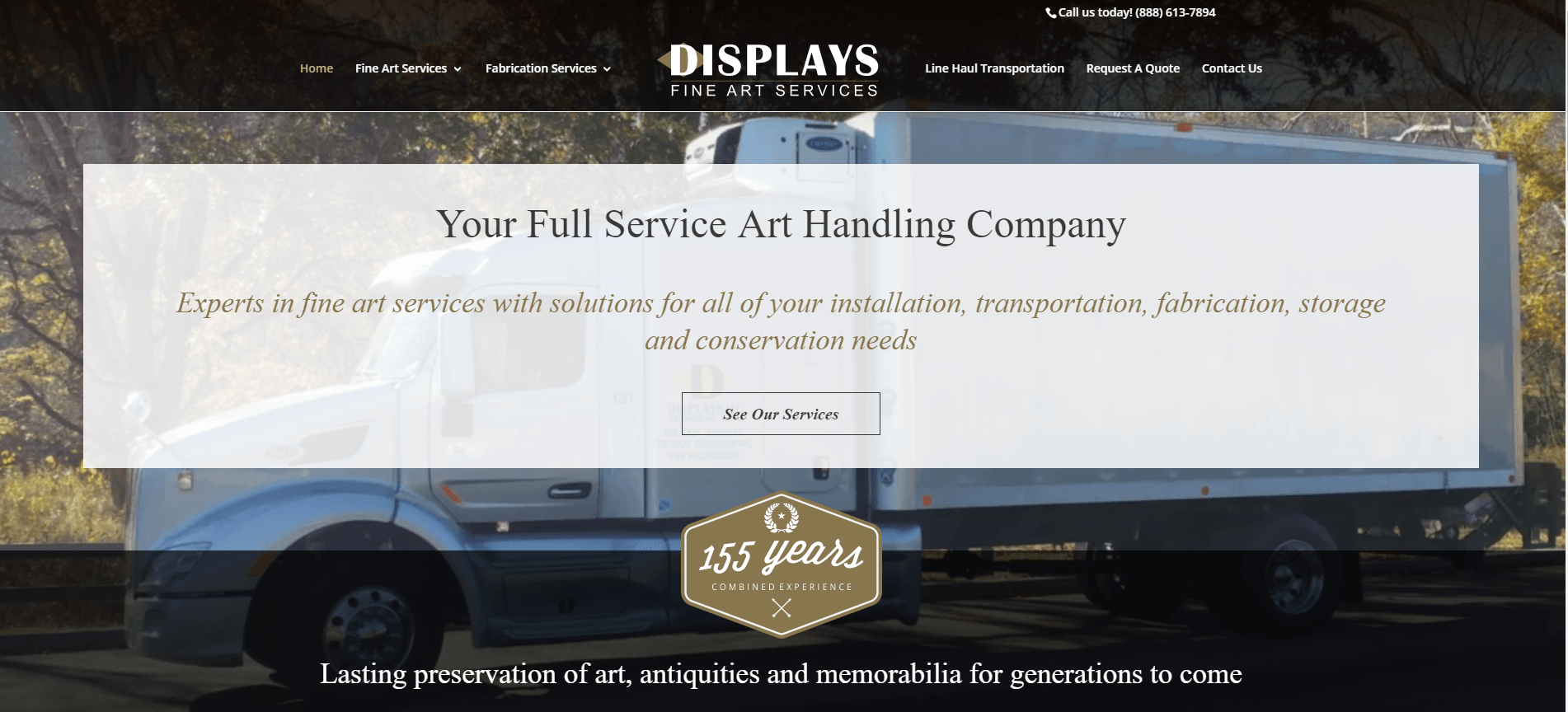Displays Fine Art Services Website 2017