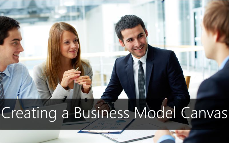 Business Meeting to Create Business Model Canvas