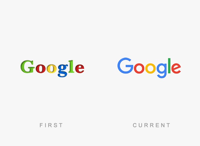 Google Logo Evolution - Color Changes