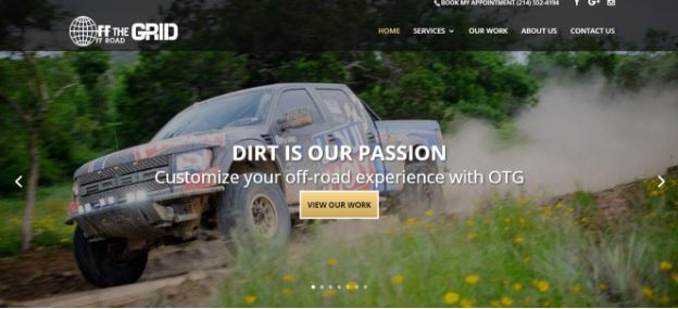 Off the Grid Off Road Website Example