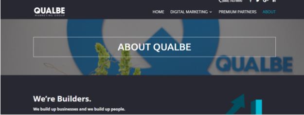 Qualbe Marketing Group Website Header