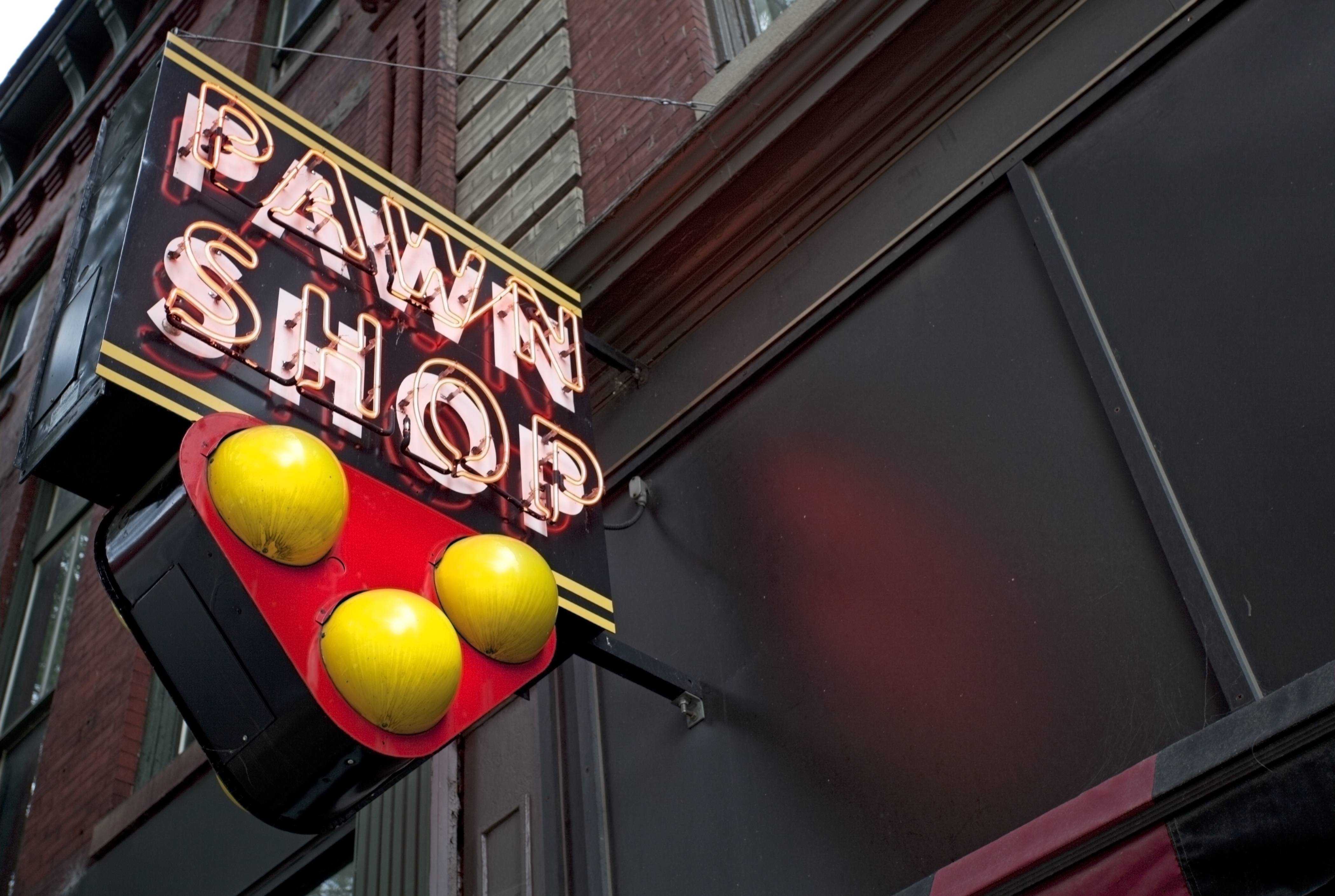 neon pawn shop sign