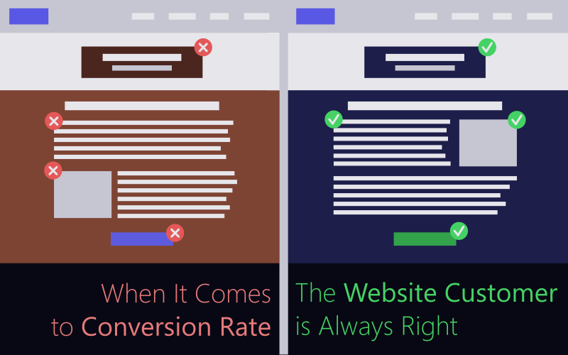 When It Comes to Website Conversion Rate, the Customer is Always Right
