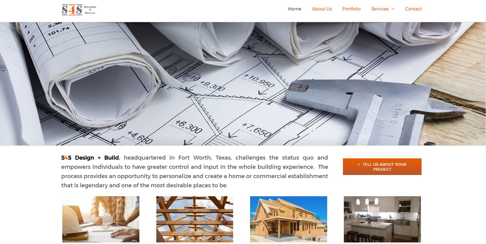 s4s design+build homepage desktop